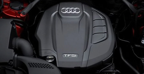 close up of Audi Q5 engine