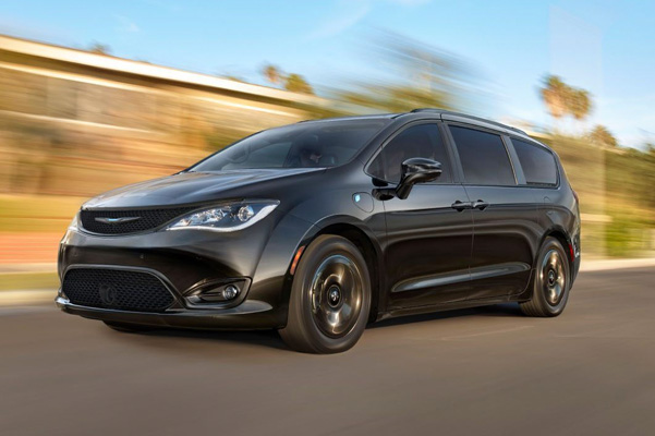 A 2020 Chrysler Pacifica with the S Appearance Package being driven on a highway.