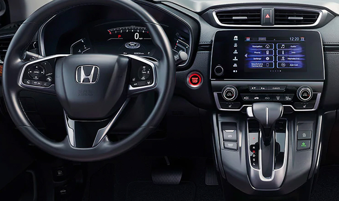 Interior view of instrument panel in the 2020 Honda CR-V.