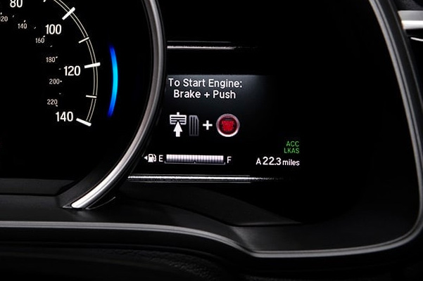 Real-time mpg and trip information are available in the Multi-Information Display (MID) next to the speedometer.