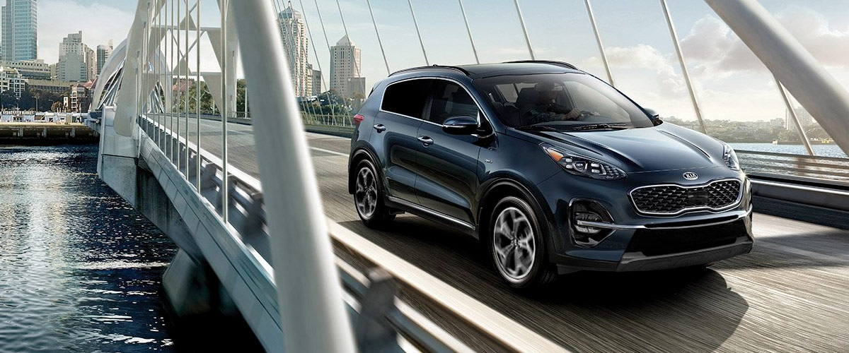 Kia sportage on a bridge