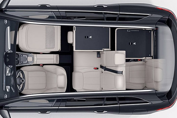 The all-new GLB 250 SUV with Macchiato Beige MB-Tex and optional 3rd-row seats