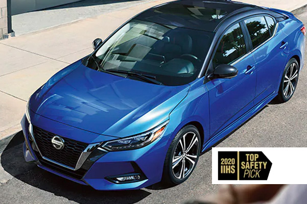 Sentra with 2020 Top Safety pick logo