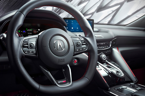 Acura TLX Type S interior steering wheel close up