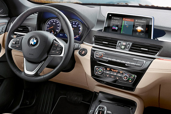 interior shot of 2021 BMW X1 driver dashboard