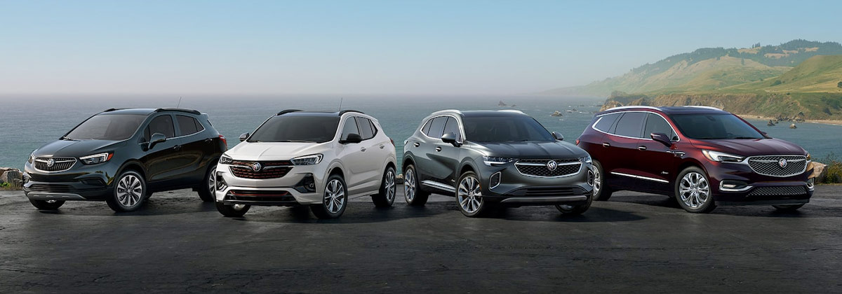 2021 Buick SUV Lineup in front of a lake