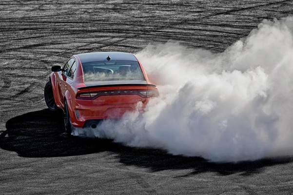 dodge charger doing donuts