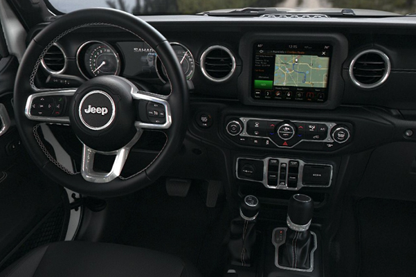 2021 Jeep Wrangler SAHARA 4xe front seat interior close up