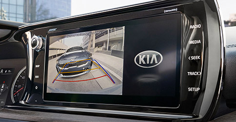 rear camera in action on the 2022 kia k5