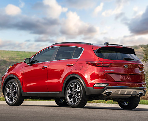 2021 Kia Sportage parked in feild