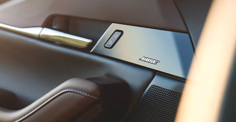 close up of Bose speaker in the Mazda CX-30 suv