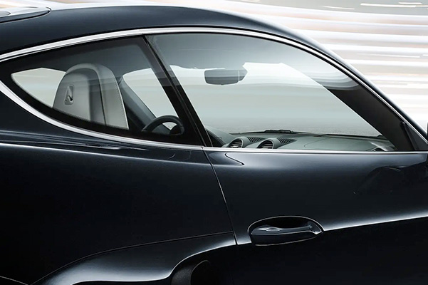side window view of a back 2022 Porsche 718 Cayman