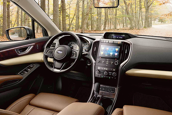 Subaru Image: Touring interior shown in Java Brown Leather