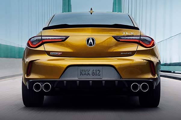 TLX 2022 Chicane™ LED taillights frame the rear