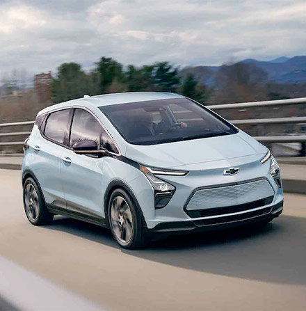 Bolt EV Exterior Photo: Front Angle View Driving