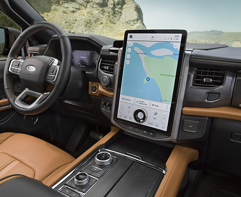 2022 Ford Expedition interior with a 15.5-inch touchscreen