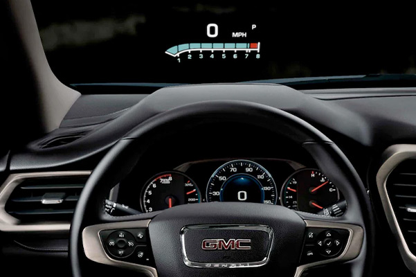 Heads up display of 2022 GMC Acadia