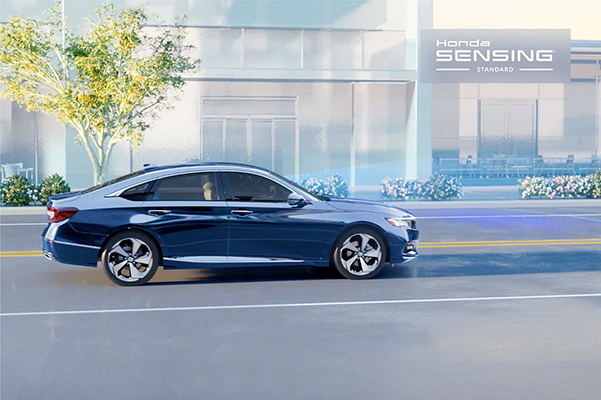 blue 2022 honda accord illustration showcasing honda sensing