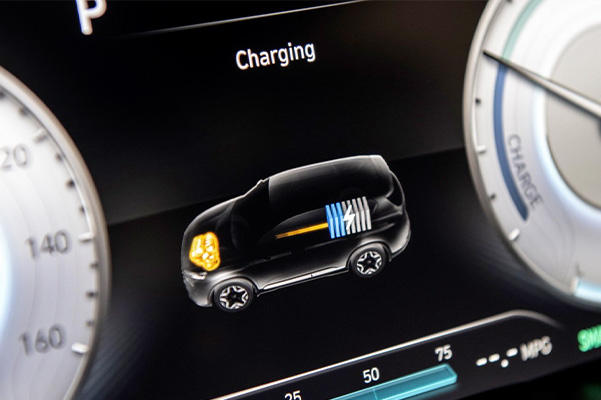 2022 Santa Fe Hybrid charging indicator