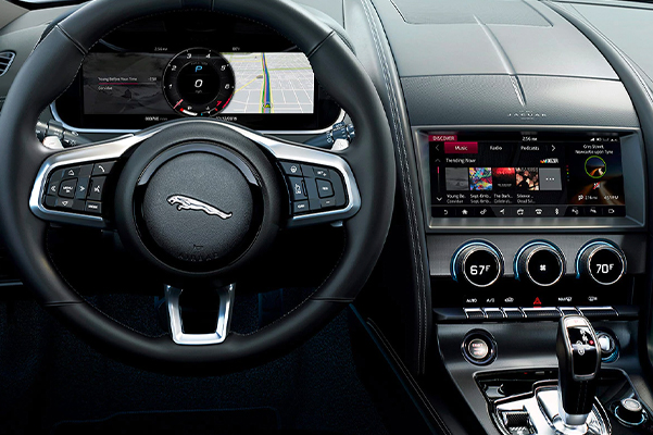 F-TYPE driver's seat perspective.