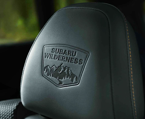 A close up of the StarTex water-repellant upholstery in the 2022 Outback Wilderness.