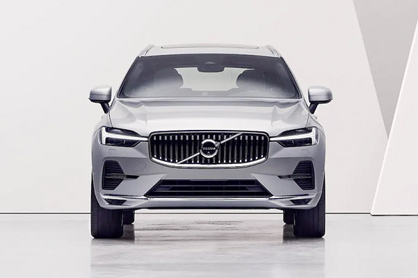 front view of the all new 2022 Volvo XC60 parked in a showroom