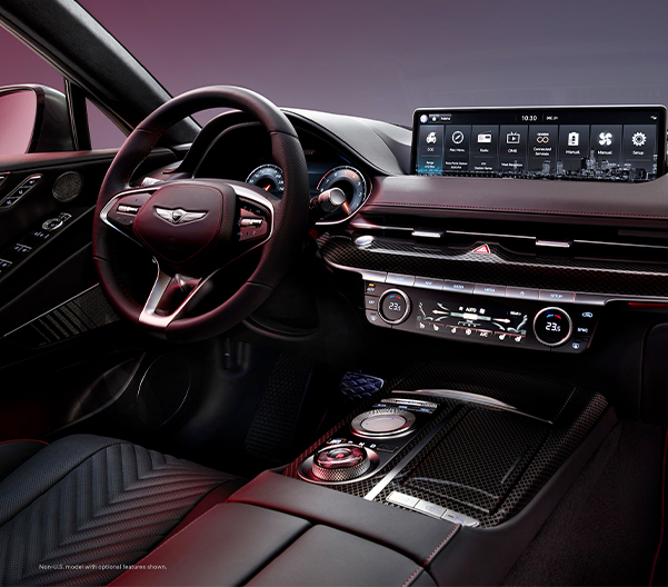 Interior view of the 2023 Genesis G80