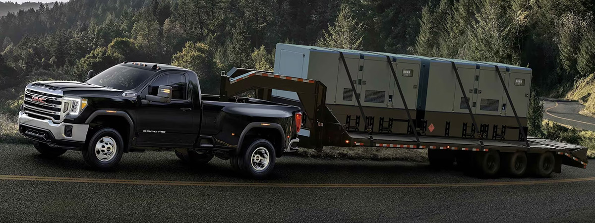 GMC Sierra 2500 HD towing a trailer