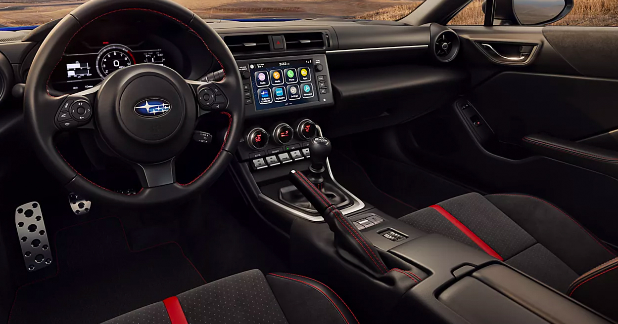 A view from the drivers seat of the 2023 BRZ.