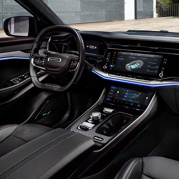 Interior view of the 2024 Jeep Wagoneer S