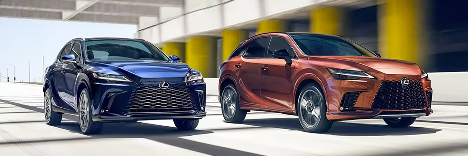 2024 Lexus RX's driving down the road