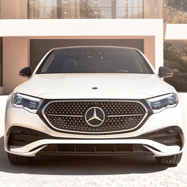 Front view of the 2024 E-Class Sedan in white