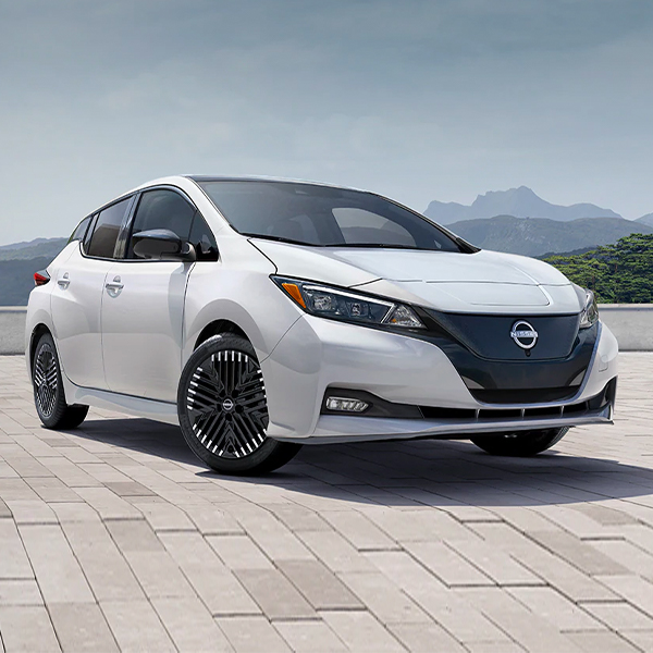 2025 Nissan Leaf parked outside