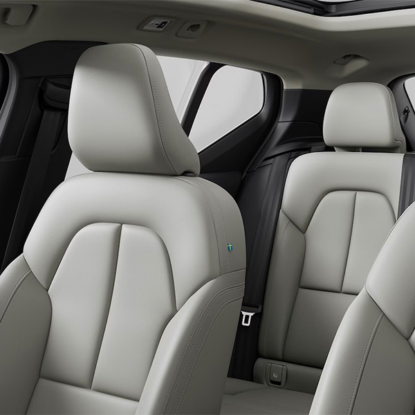 Cabin interior of the Volvo XC40 SUV.