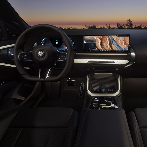 Interior dash view of the 2025 BMW X3