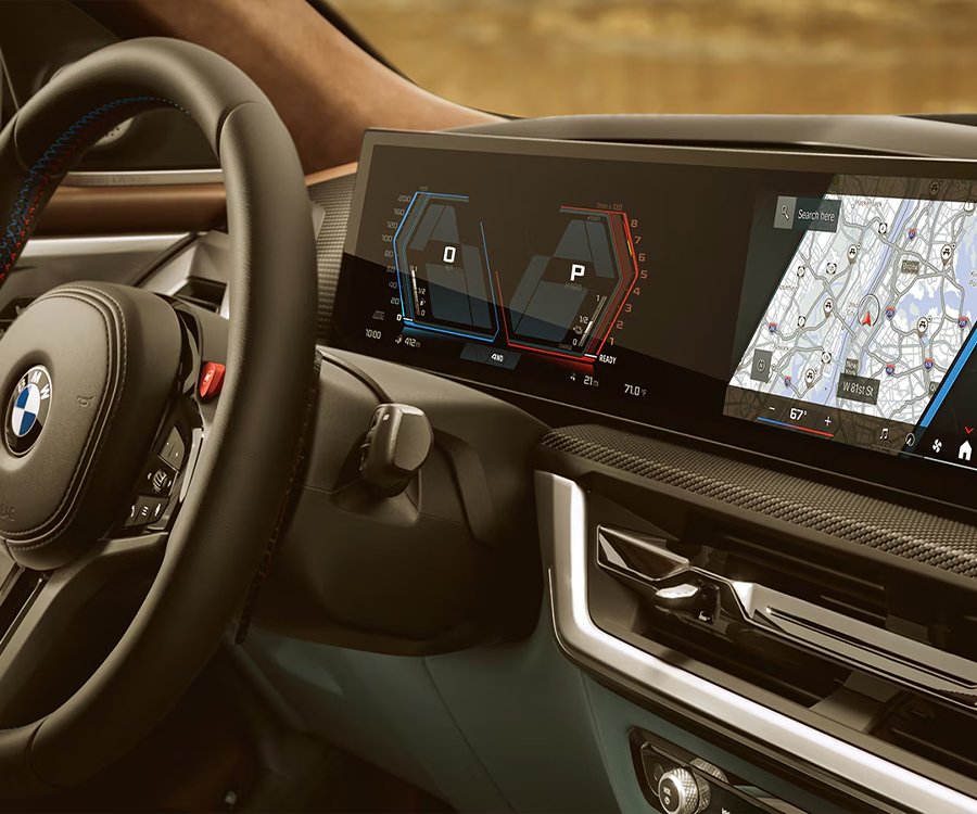 Close up Interior dash view of the 2025 BMW XM