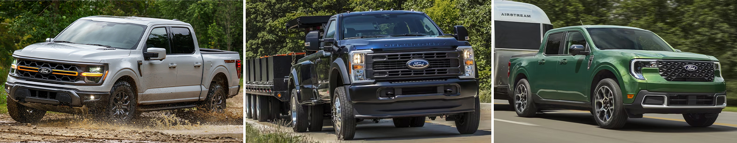 2025 Ford Truck Collage: F-150, Superduty, Maverick