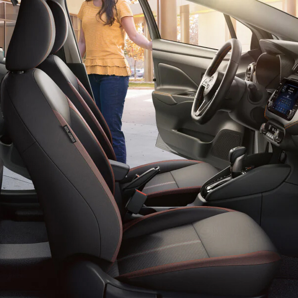 2025 Nissan Versa view of spacious interior, showing both rows of seats