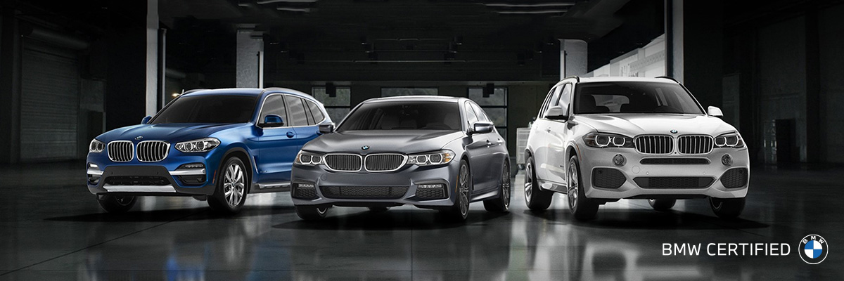 BMW CPO Lineup in a studio setting