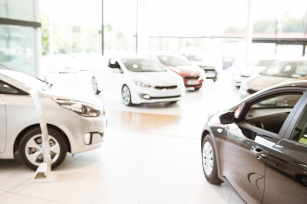 Cars in dealership