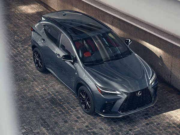 Aerial view of the Lexus NX